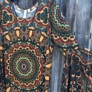 Tacera Groovy Bell Sleeve Disco Dress